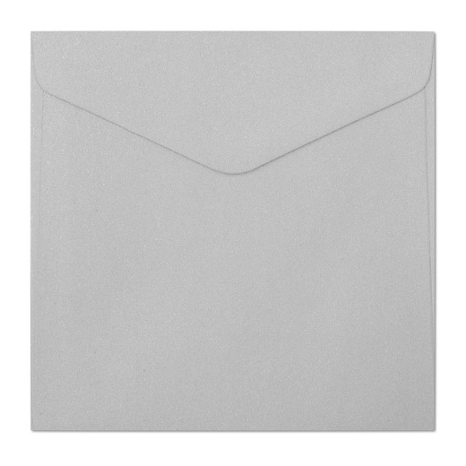 Firkantede silver shine kuverter 10 stk. 160mm x 160mm