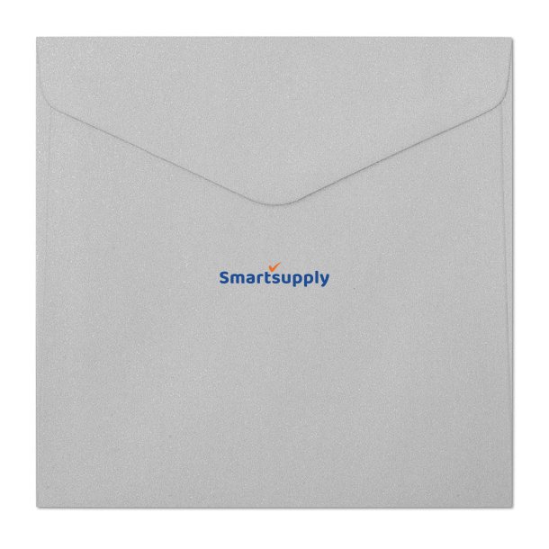 Firkantede silver shine kuverter 10 stk. 160mm x 160mm