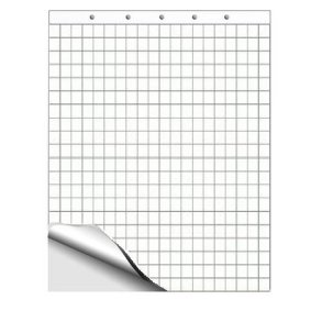 Flipoverpapir 65 x 100 cm kvadreret - 20 ark