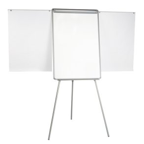 Flipover tavle med arme 70 x 102 cm magnetisk inkl. hylde