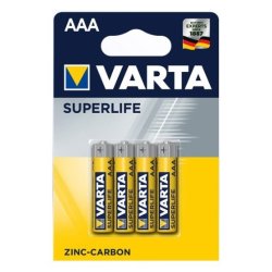 Varta Superlife Aaa Batterier 4 Stk Alkaline