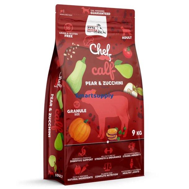 SYTA MICHA Chef Calf, pear and zucchini - trfoder til hunde - 9kg