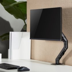 Universal skrivebordsophng til skrm Maclean, gasfjeder 17"-27" 7kg, VESA 75x75,100x100, MC-906