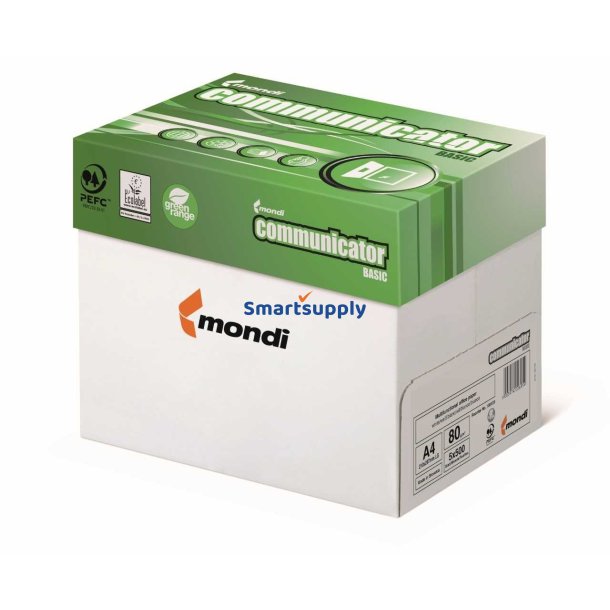Kopipapir Mondi Communicator Basic 9488A80 (A4, 80 G/M2, 500 Ark, Papir Hvid)