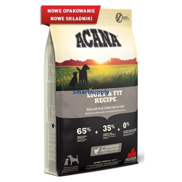 ACANA Dog Light & Fit Recipe - trfoder til hunde - 11,4kg