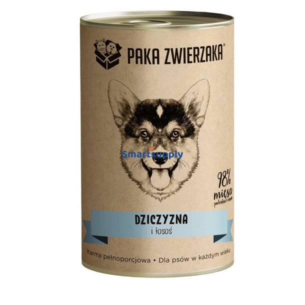 PAKA ZWIERZAKA Game and salmon - vdfoder til hunde - 400g