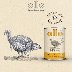 OLLO Pure Turkey - vdfoder til hunde - 850g