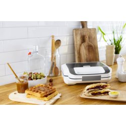 Tefal Snack Xl Sw7011 Sandwichmaskine 850 W Hvid, Rustfrit Stl