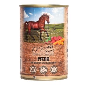O'CANIS Horse meat with vegetables and linseed - Vdt hundefoder - 400 g