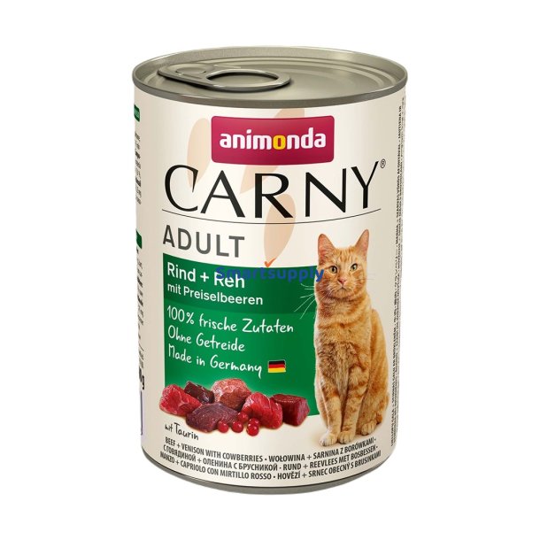 Animonda Carny Adult Oksekd, Vildt Og Blbr - Vdfoder Til Katte - 400G