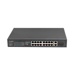 Lanberg Switch Rack 19" Poe+ 16X 100Mb /2X Combo Gigabit Ethernet 250W