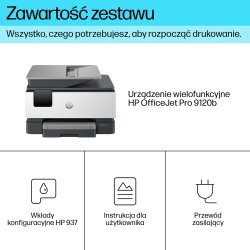 Hp Officejet Pro 9120B Trdls Alt-I-En Farveprinter, Tosidet Udskrivning, Kopimaskine, Scanner
