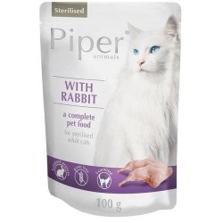 DOLINA NOTECI Piper Animals Sterilised  Rabbit - vdfoder til katte - 100 g