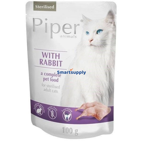 DOLINA NOTECI Piper Animals Sterilised  Rabbit - vdfoder til katte - 100 g
