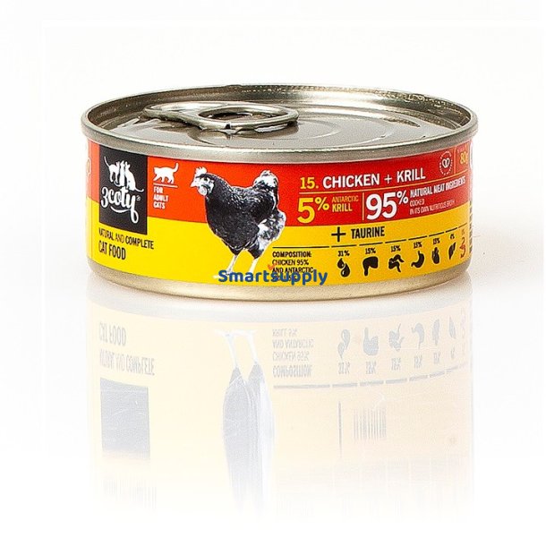3Coty Kylling Med Krill - Vdfoder Til Katte - 80G