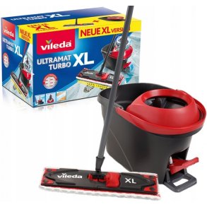 Vileda Ultramat Turbo XL rengringsmoppe Tr&vd Mikrofiber Sort, Rd