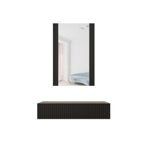 Dressebord med spejl PAFOS 80x41.6x100 mat sort