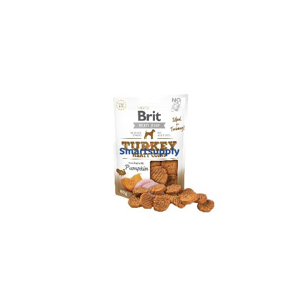 Brit Jerky Turkey Meaty Coins - Tyrkiet - Hvalpesnack - 80 G