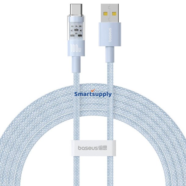 Baseus Gem Usb-A Til Usb-C Hurtigopladningskabel 2 M 100 W Bl