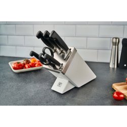 Zwilling Four Star 35148-207-0 Kkkenkniv/Bestikblok St 7 Stk Hvid