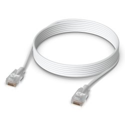 Ubiquiti Uacc-Cable-Patch-El-3M-W Netvrkskabel Gennemsigtig, Hvid Cat 6