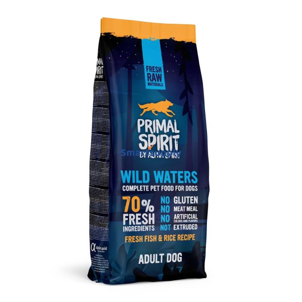 PRIMAL SPIRIT Wild Waters - halvfugtigt hundefoder - 12 kg