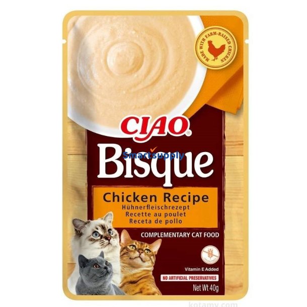 Inaba Ciao Bisque Kyllingsuppe - Godbid Til Katte - 40G
