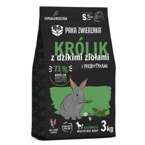 PAKA ZWIERZAKA Puppy Rabbit with wild herbs S - trfoder til hunde - 3kg