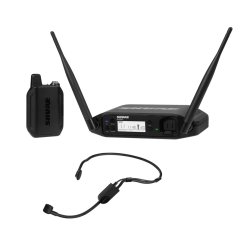 Shure Dual Band Digitalt Trdlst System Bodypack-Sender Og Headset-Mikrofon