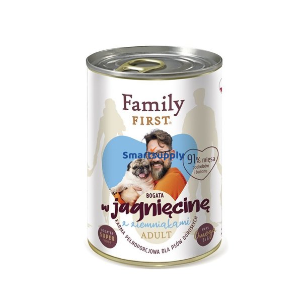 Family First Voksenlam Med Kartoffel - Vdfoder Til Hunde - 400 G