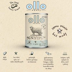 OLLO Puppy Umami Oksekd og Grnne Kallun med Andelever - vdfoder til hunde - 850g