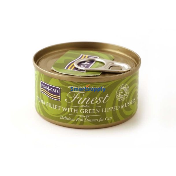 Fish4cats Tunfilet Med Grnlbet Musling - Vdfoder Til Katte - 70G
