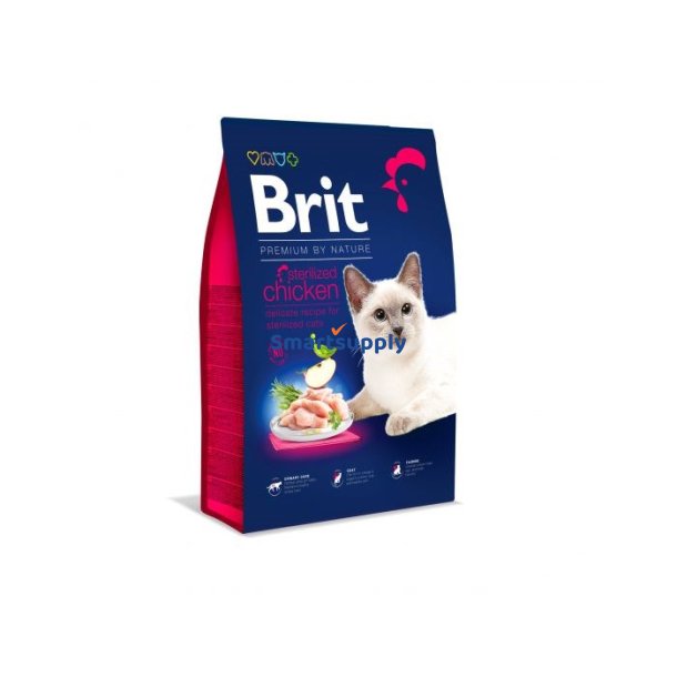 BRIT PREMIUM BY NATURE STERILIZED Trt kattefoder Kylling 1,5 kg