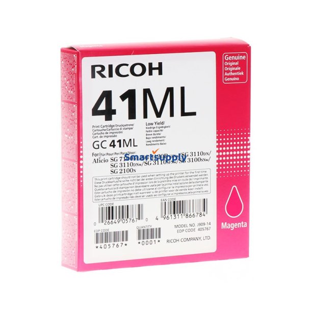 Ricoh GC41ML Magenta blkpatron 600 sider original