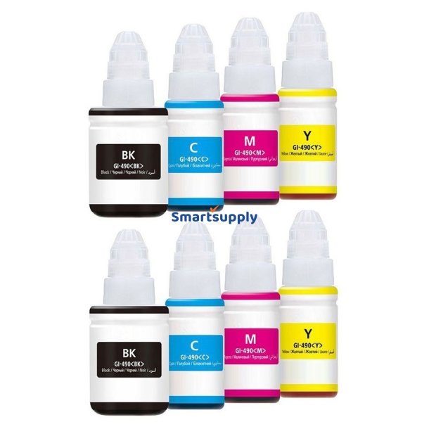 Rabat Canon GI-490 BCMY blkrefill 8 stk 690ml kompatibel
