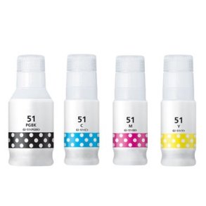 Canon GI-51 BCMY blkrefill 4 stk 380ml kompatibel
