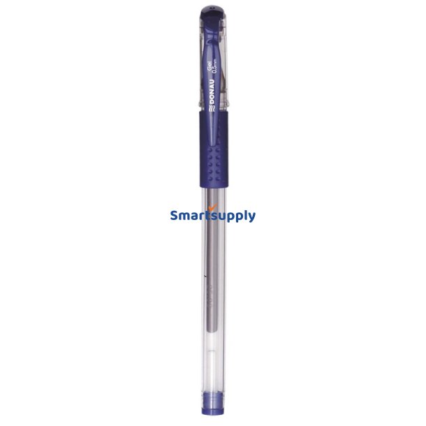 Gel ballpoint pen bl� gummigreb 0,25mm - 12 stk