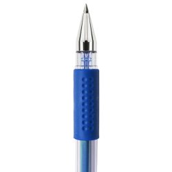 Gel ballpoint pen bl� gummigreb 0,25mm - 12 stk