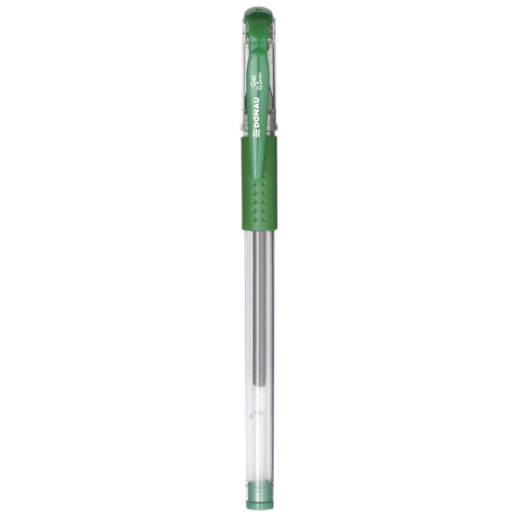 Gel ballpoint pen gr�n gummigreb 0,25mm - 12 stk