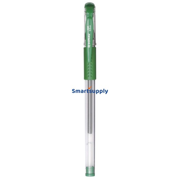 Gel ballpoint pen gr�n gummigreb 0,25mm - 12 stk