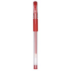 Gel ballpoint pen r�d gummigreb 0,25mm - 12 stk