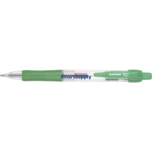 Gel kuglepen vandfast blk 0,25 mm grn - 12 stk