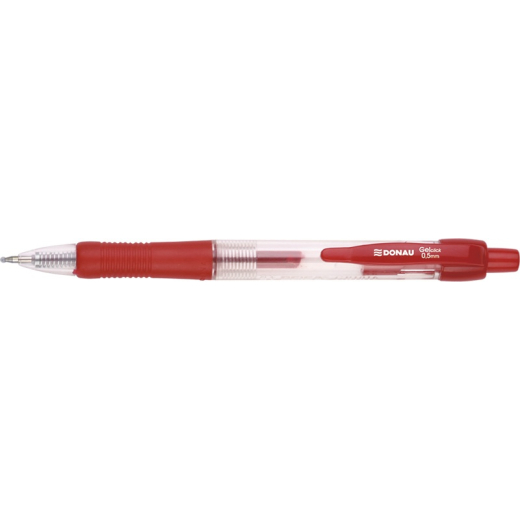 Gel kuglepen vandfast bl�k 0,25 mm r�d - 12 stk