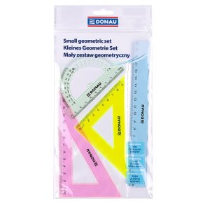 Geometrist 4 dele mix farver plast 20 cm