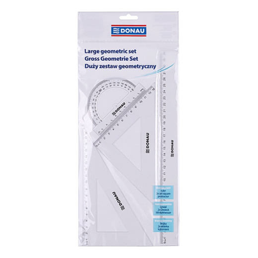Geometris�t 4 dele transparent plast 30 cm