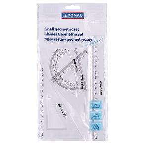 Geometrist 4 dele transparent plast 20 cm