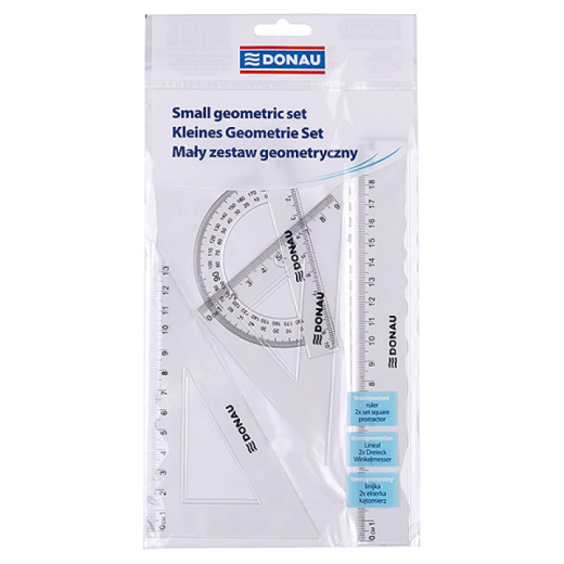 Geometris�t 4 dele transparent plast 20 cm