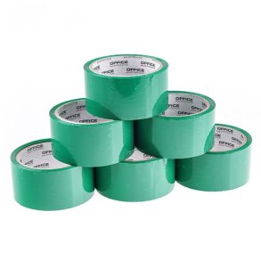 Grn pakketape strk og stjsvag 48 mm x 46 m - 6 stk