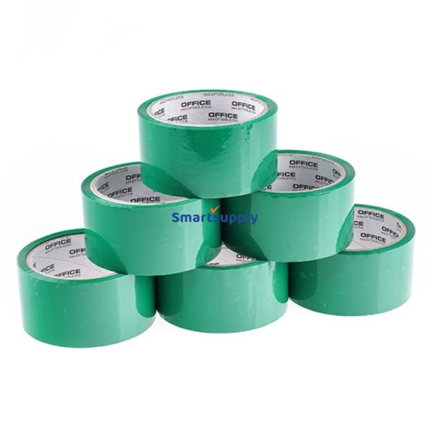 Gr�n pakketape st�rk og st�jsvag 48 mm x 46 m - 6 stk