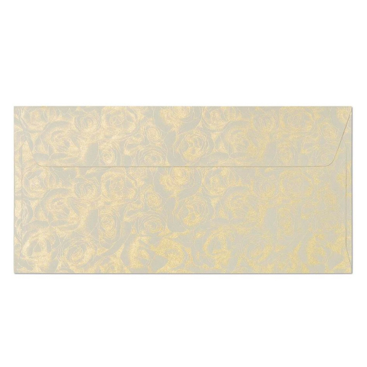 Guld roser m�nstrede kuverter 10 stk. 105mm x 216mm (DL)